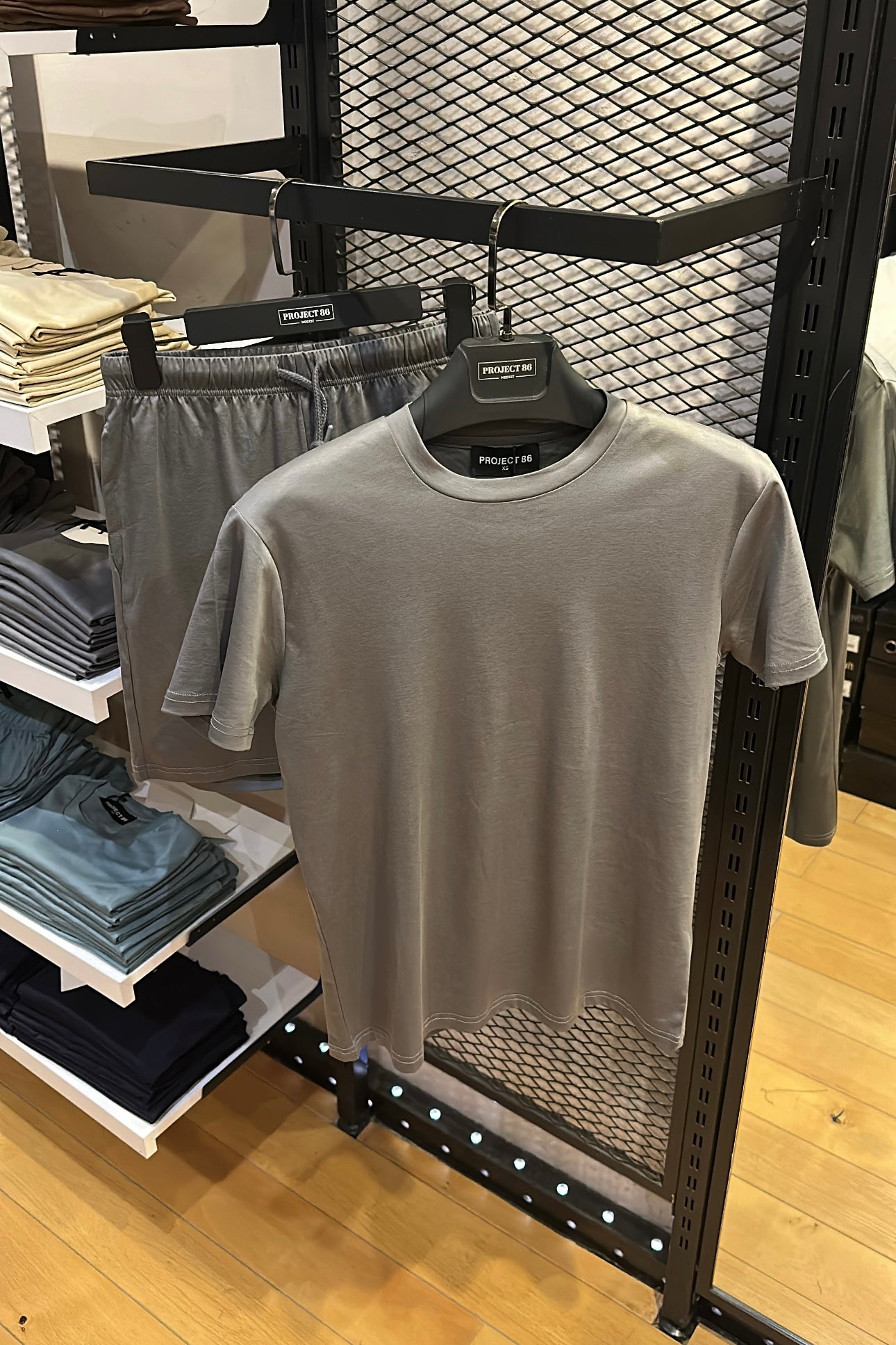 Mercerized Short Set Grey