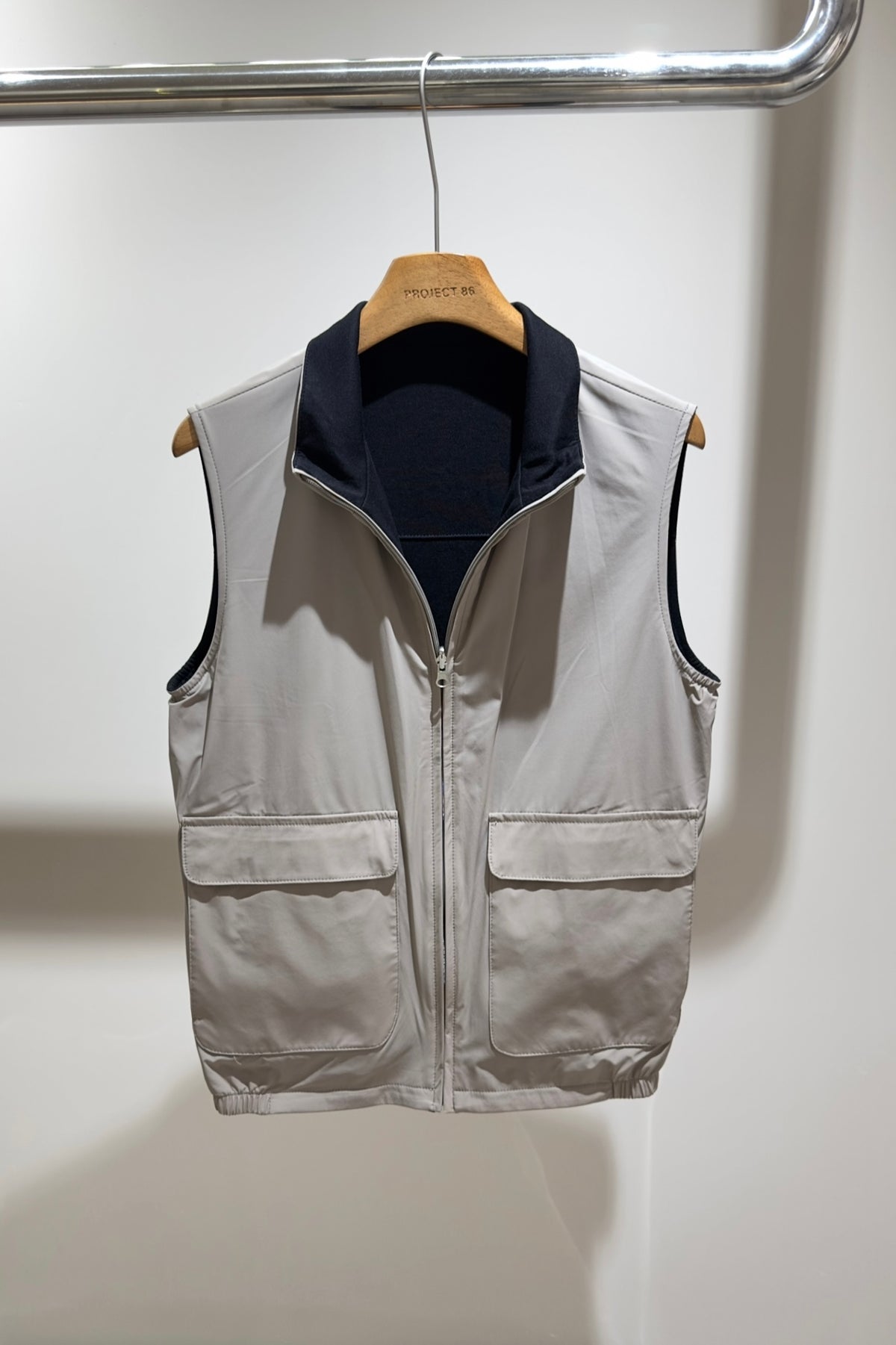 Severo Bodywarmer Tweezijdig Beige/Zwart