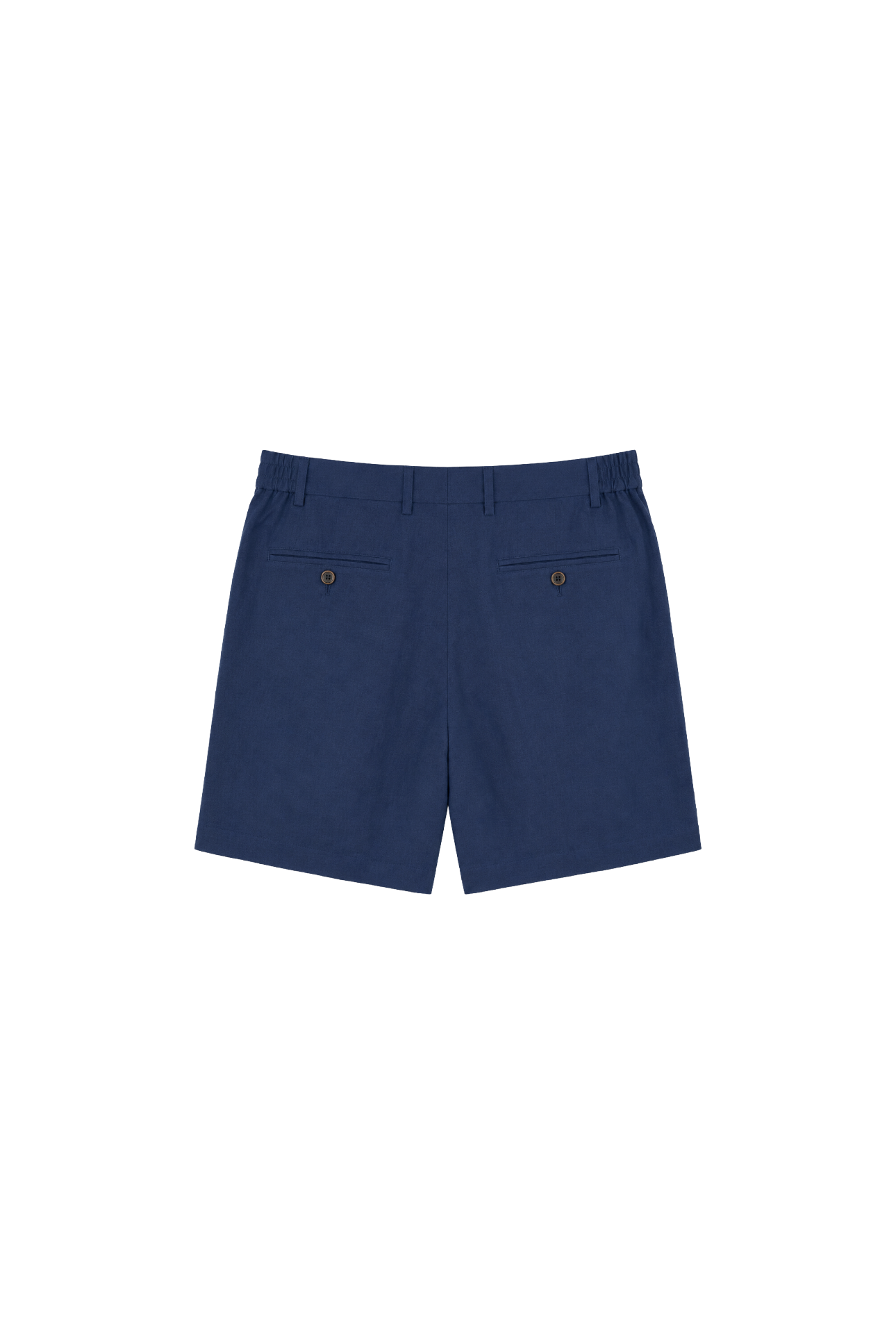 Linnen Short Marine Blue - Back