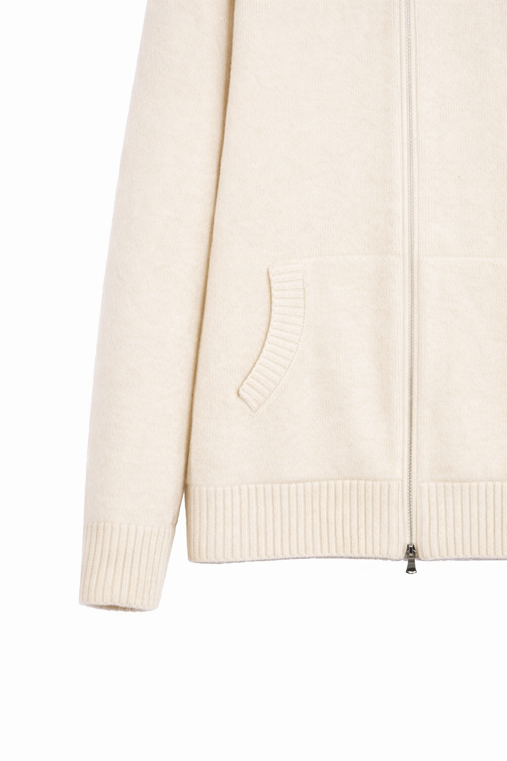Essential Zip Hoodie Vanilla Beige