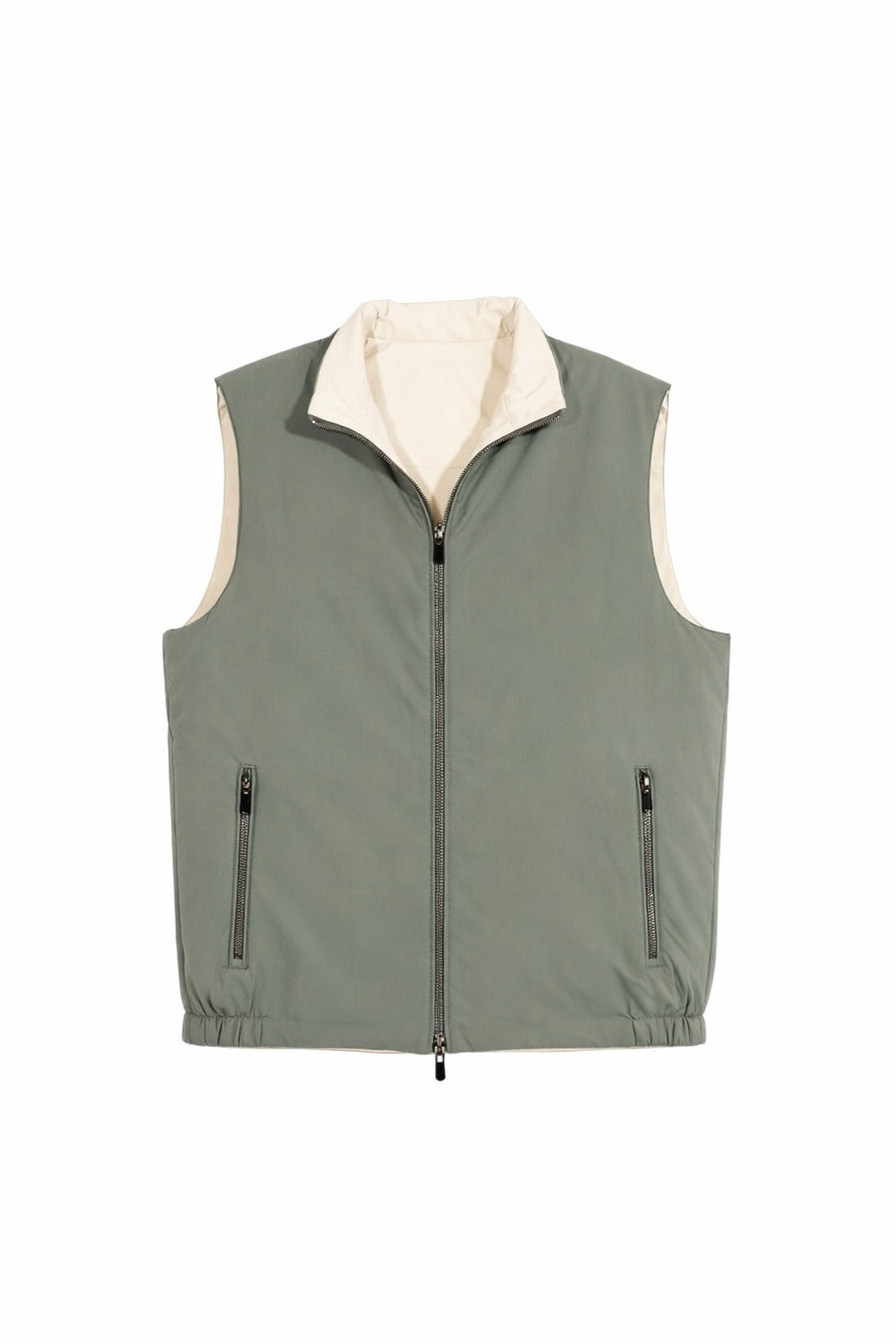 Puffer Bodywarmer Chely Green/Beige - Front