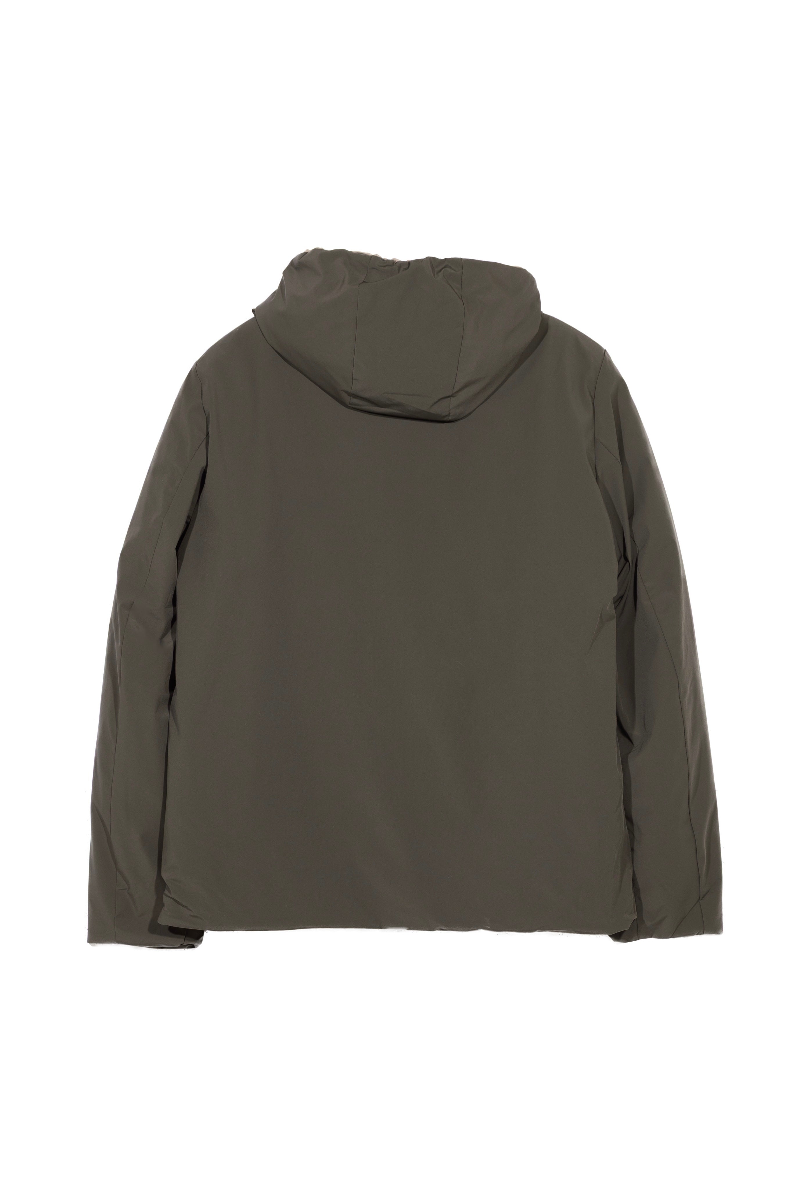 Reversible Hooded Jacket Green/Beige