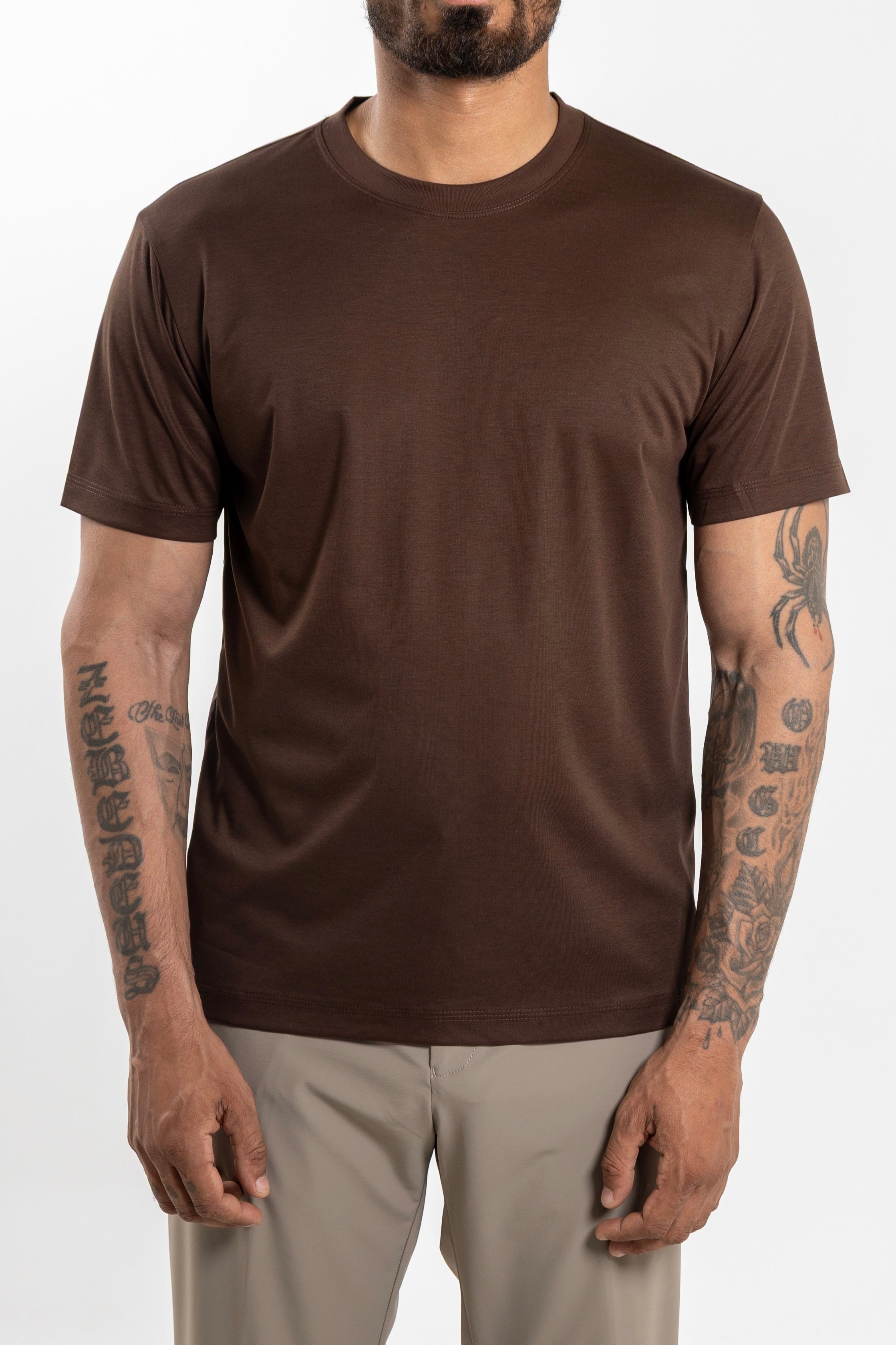 Mercerized T-Shirt Brown