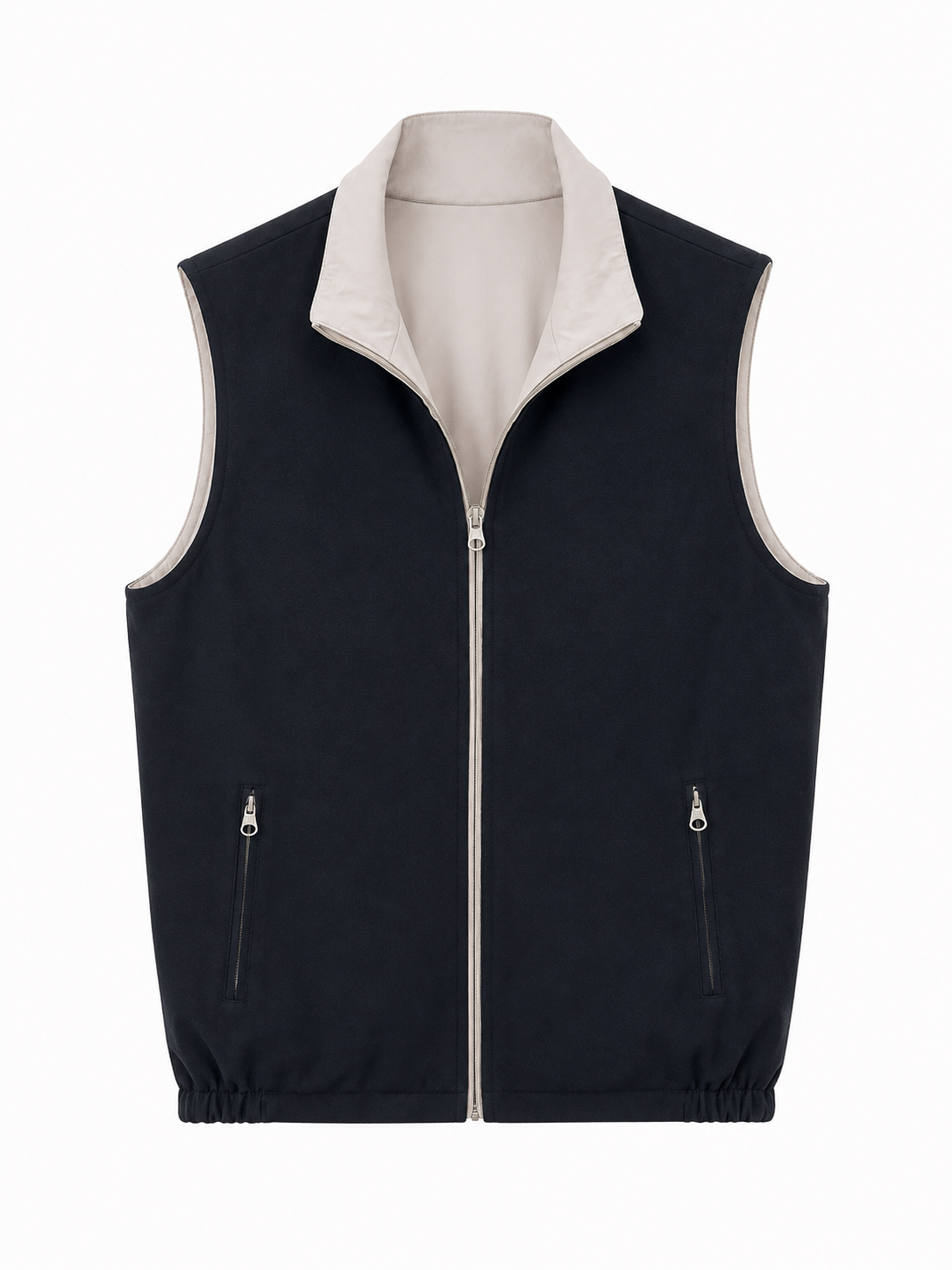 Severo Bodywarmer Tweezijdig Beige/Zwart