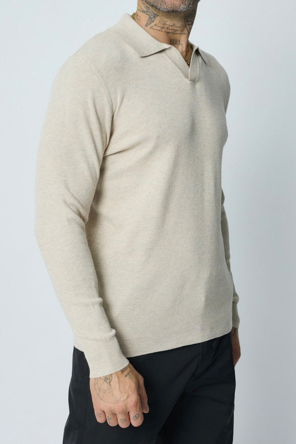 Card Polo Sweater Beige