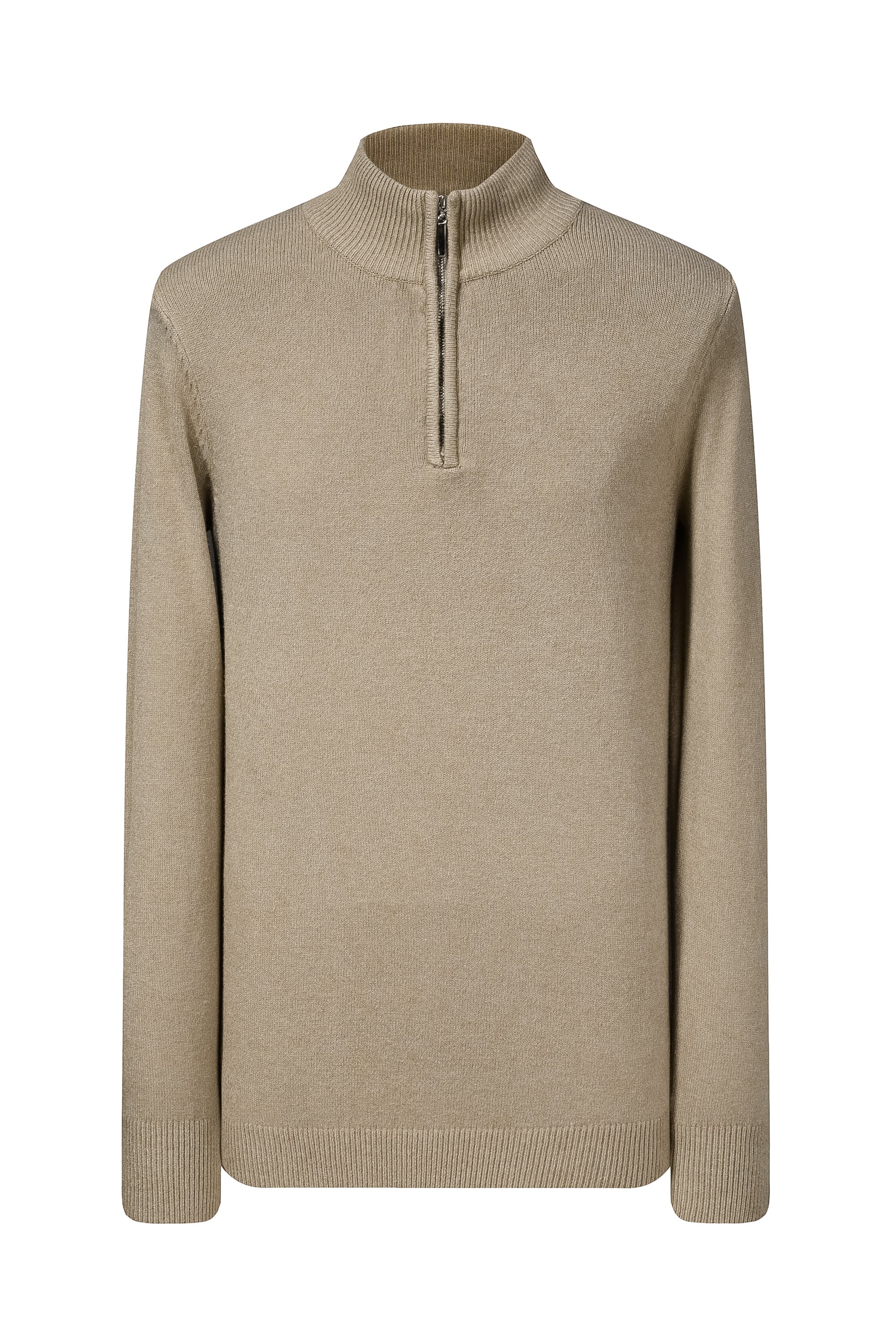 Half-Zip Sweater Fine Beige