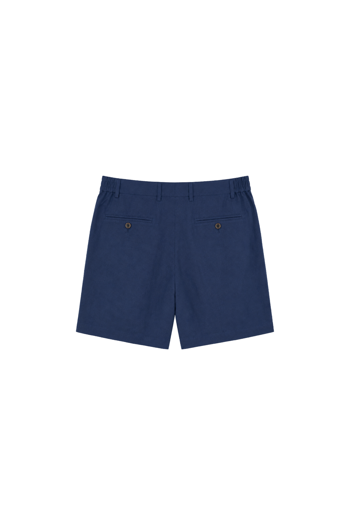 Linnen Short Marine Blue - Back