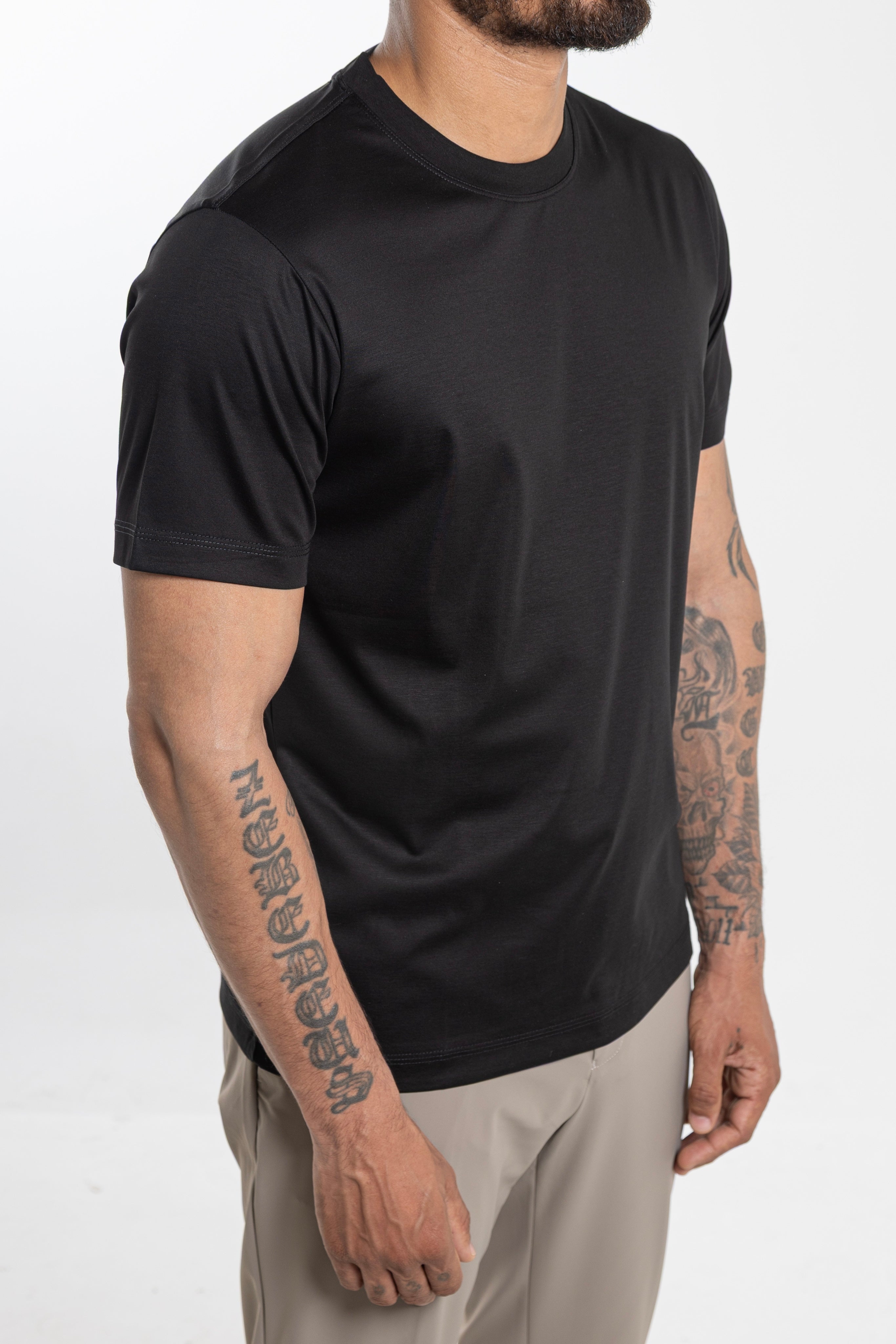 Mercerized T-Shirt Black
