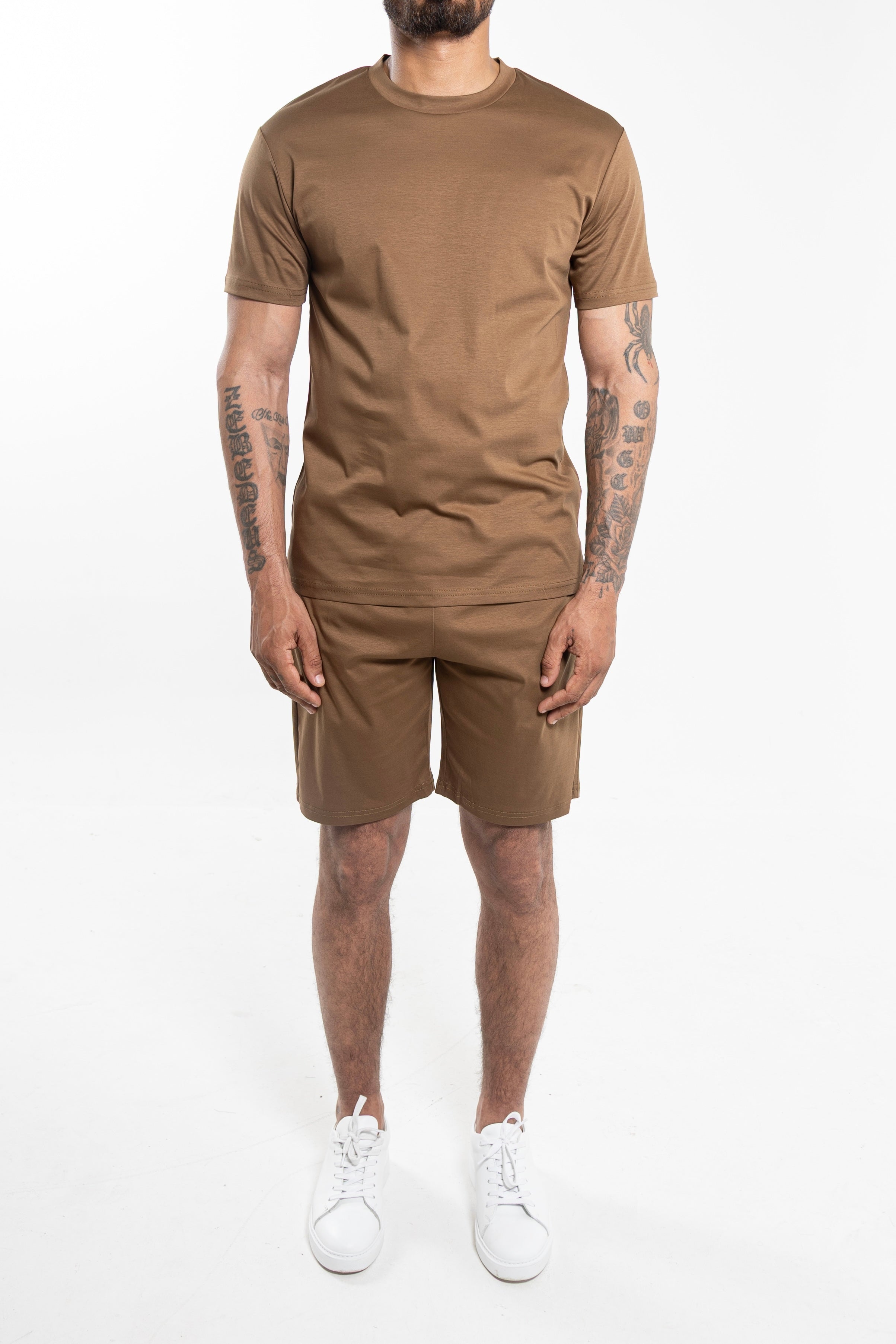 Mercerized Short Set Mocca