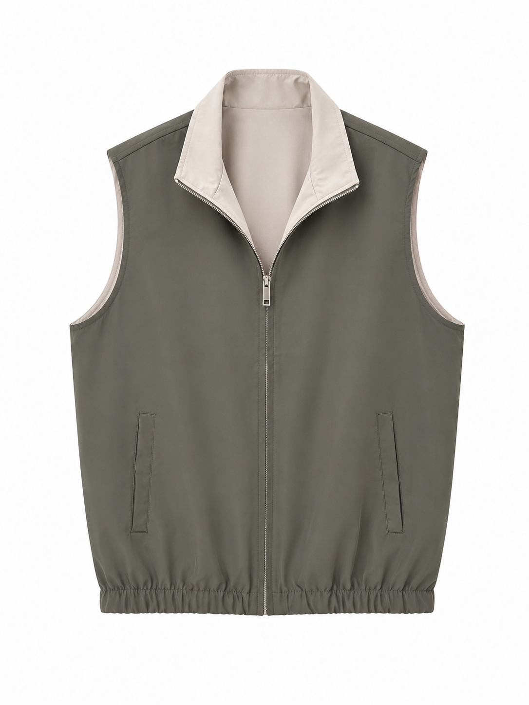 Reversible Bodywarmer Olive/Beige