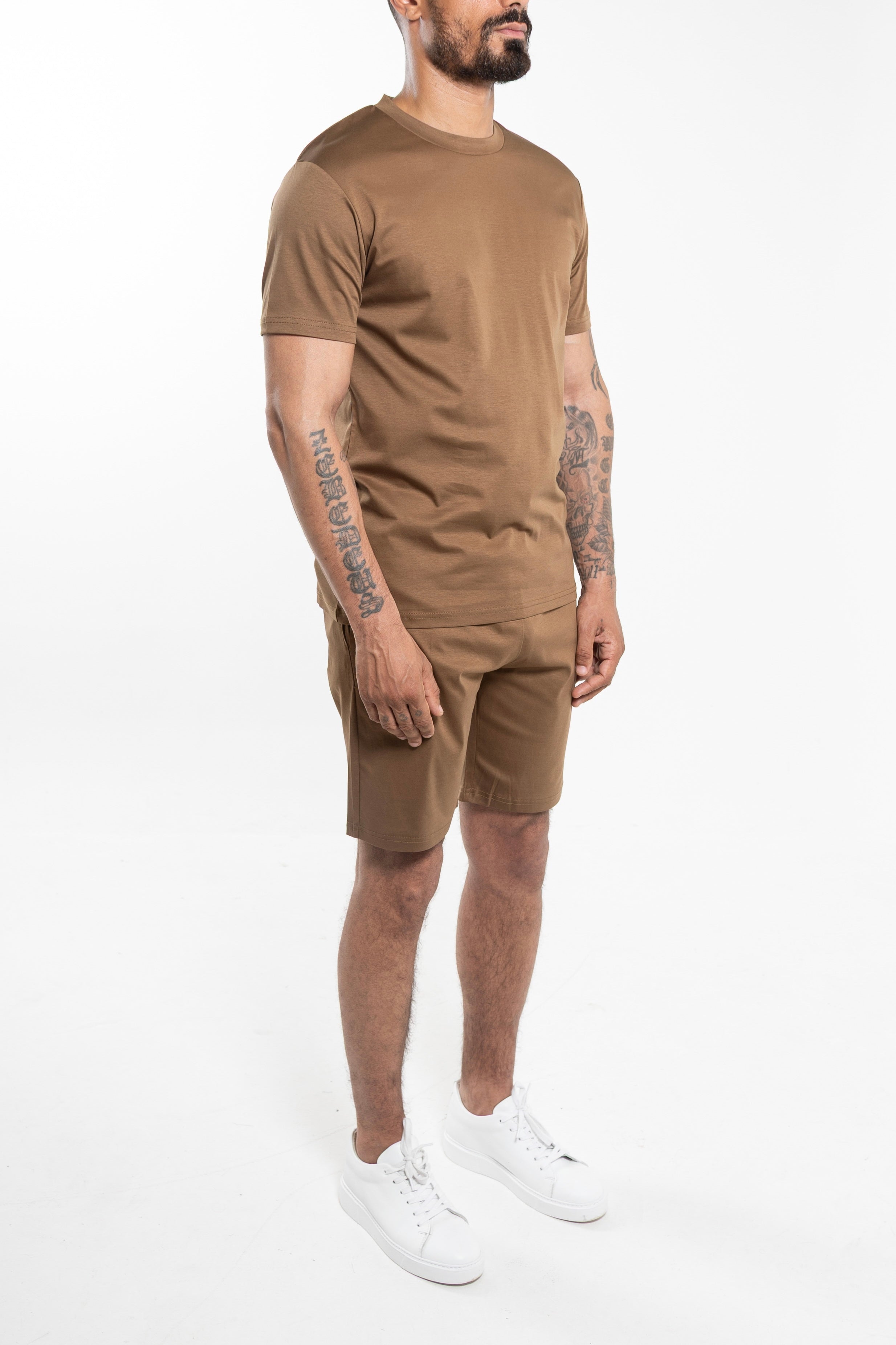 Mercerized Short Set Mocca