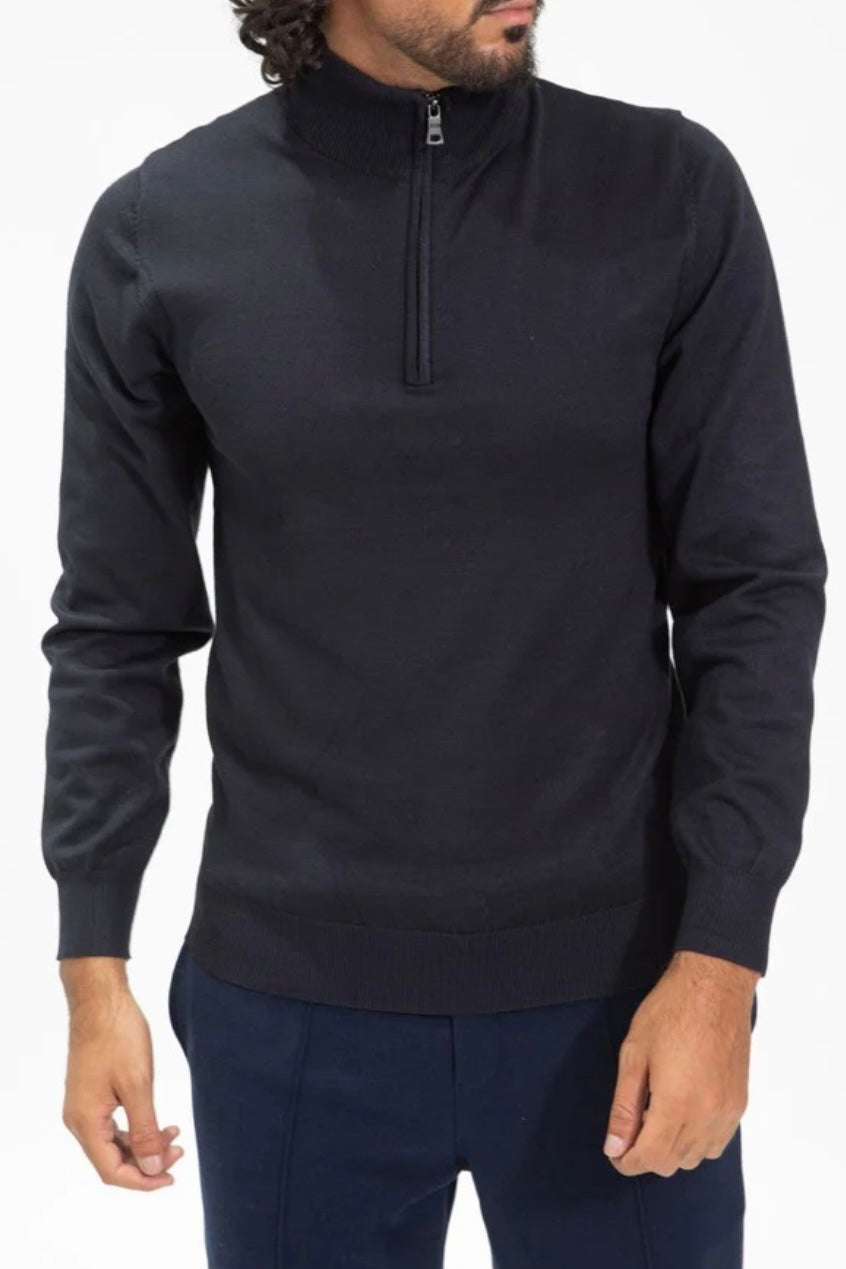 Half-Zip Sweater Dark Blue