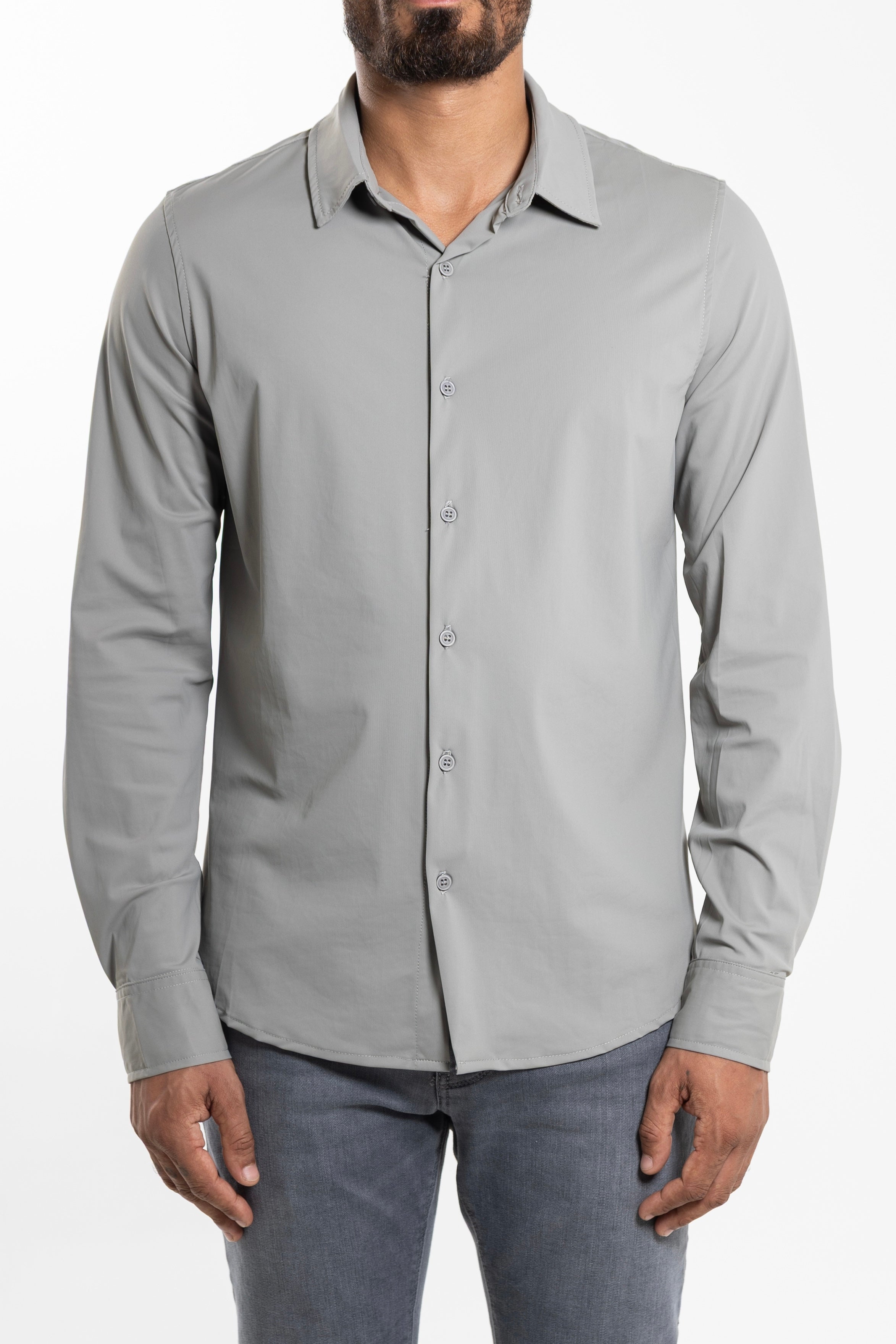 Stretch Overhemd Grey
