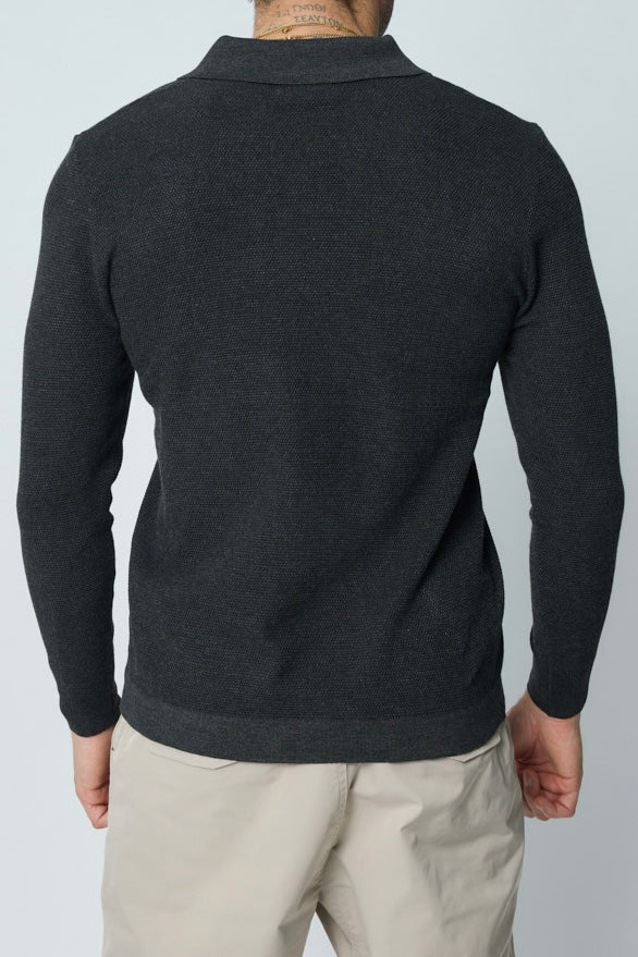 Cald Polo Sweater Black