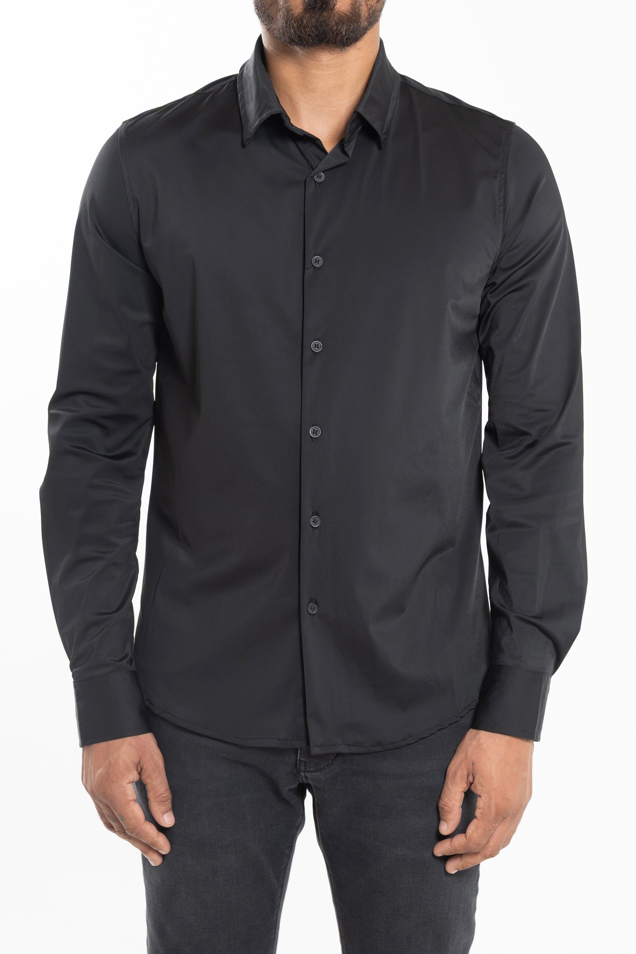 Stretch Overhemd Black