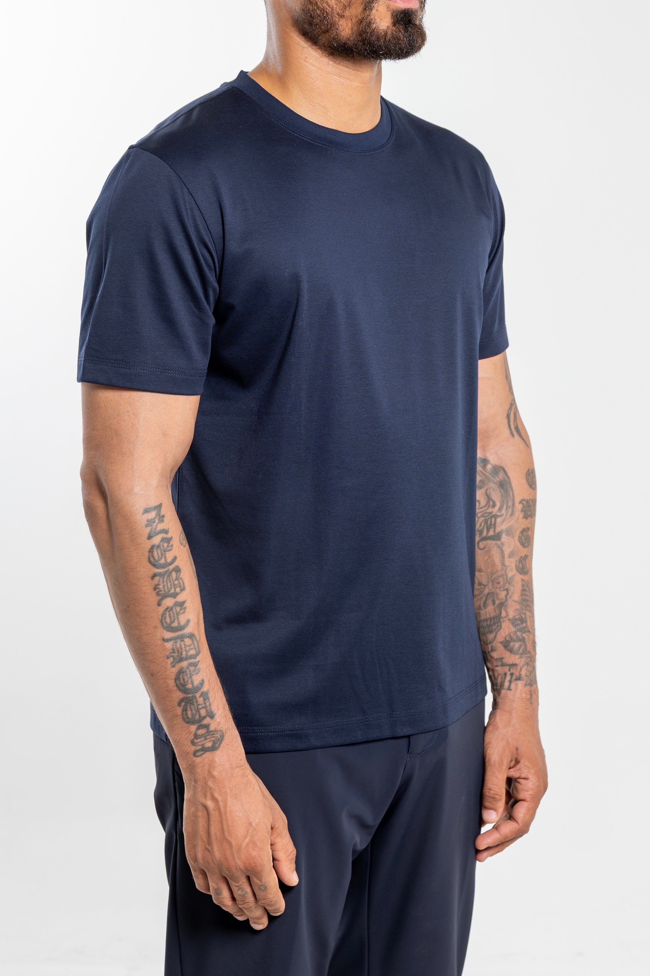 Mercerized T-Shirt Blue