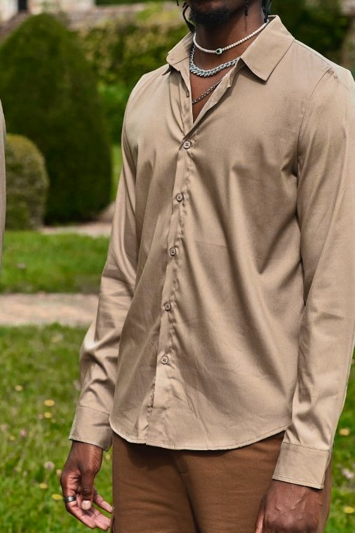 Shirt Glans Beige