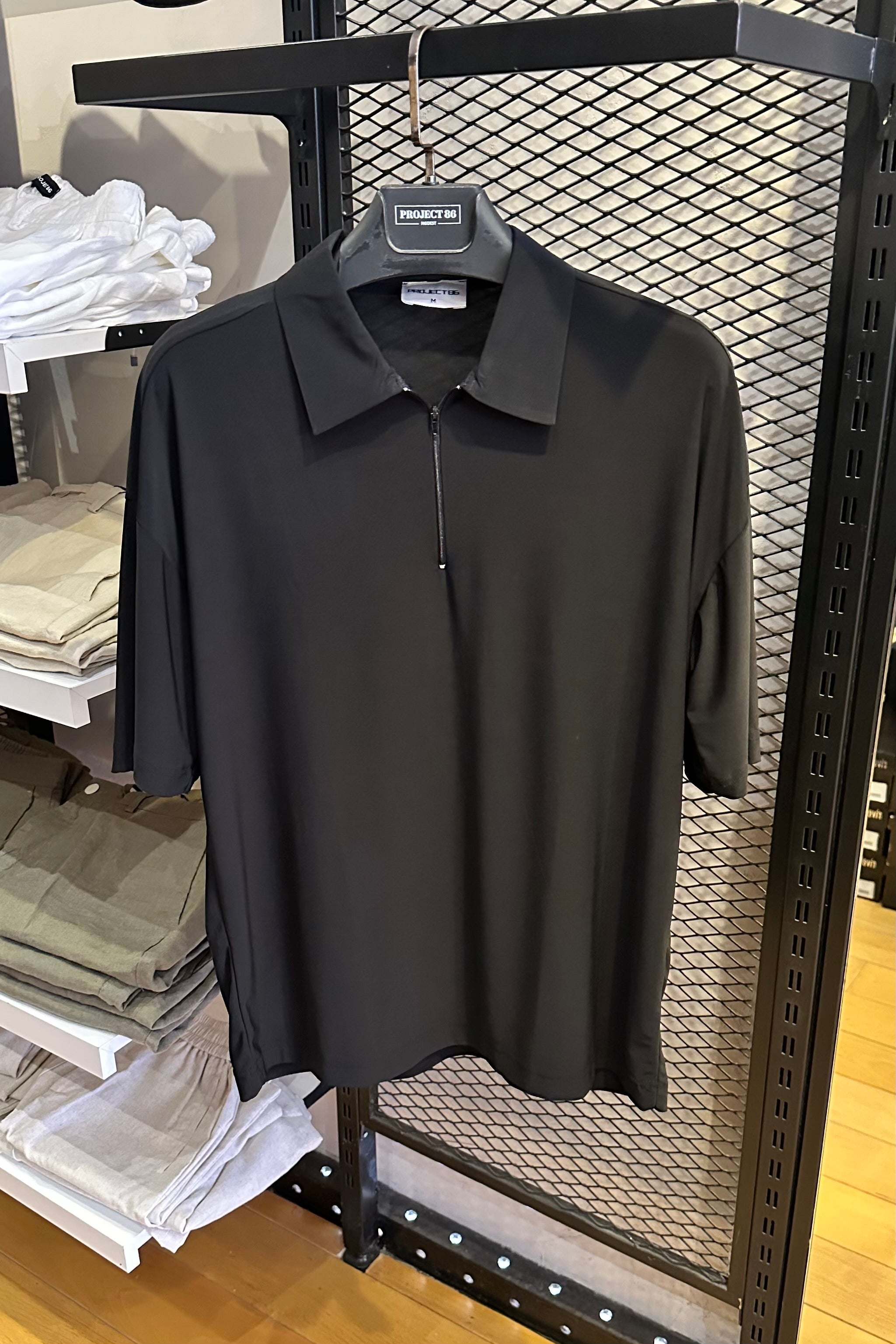 Half Zip Polo Jersey - Black