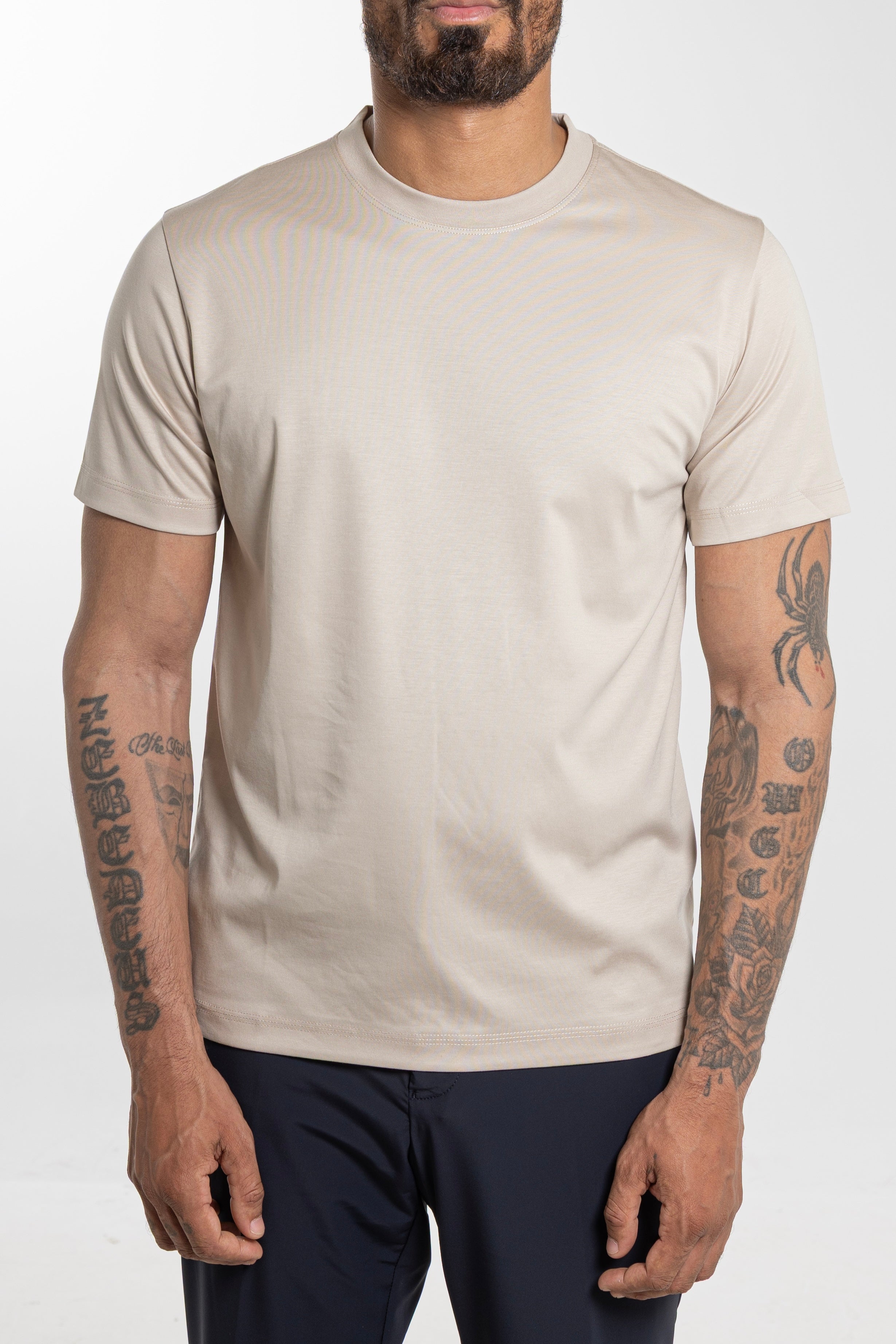 Mercerized T-Shirt Beige