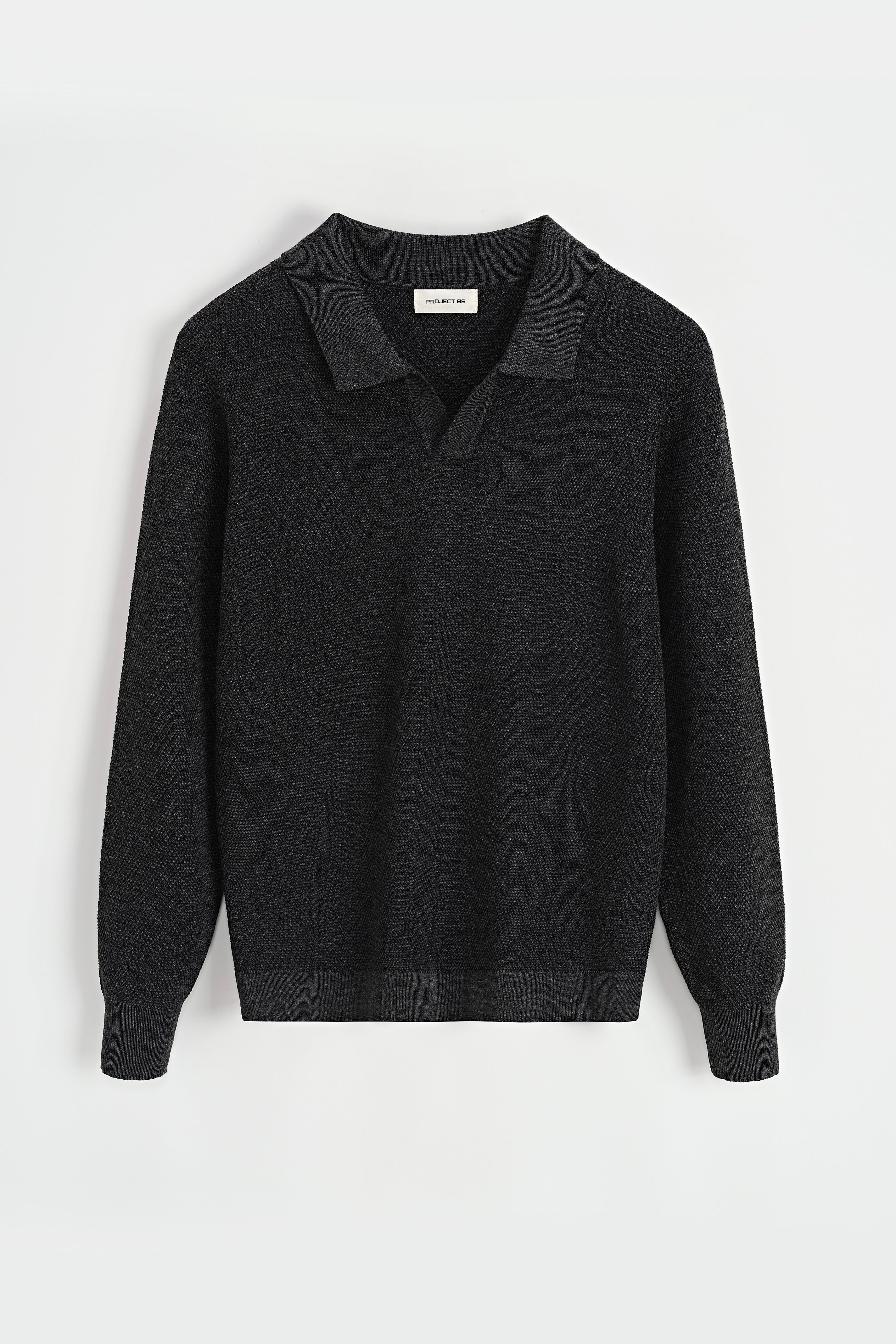 Cald Polo Sweater Black