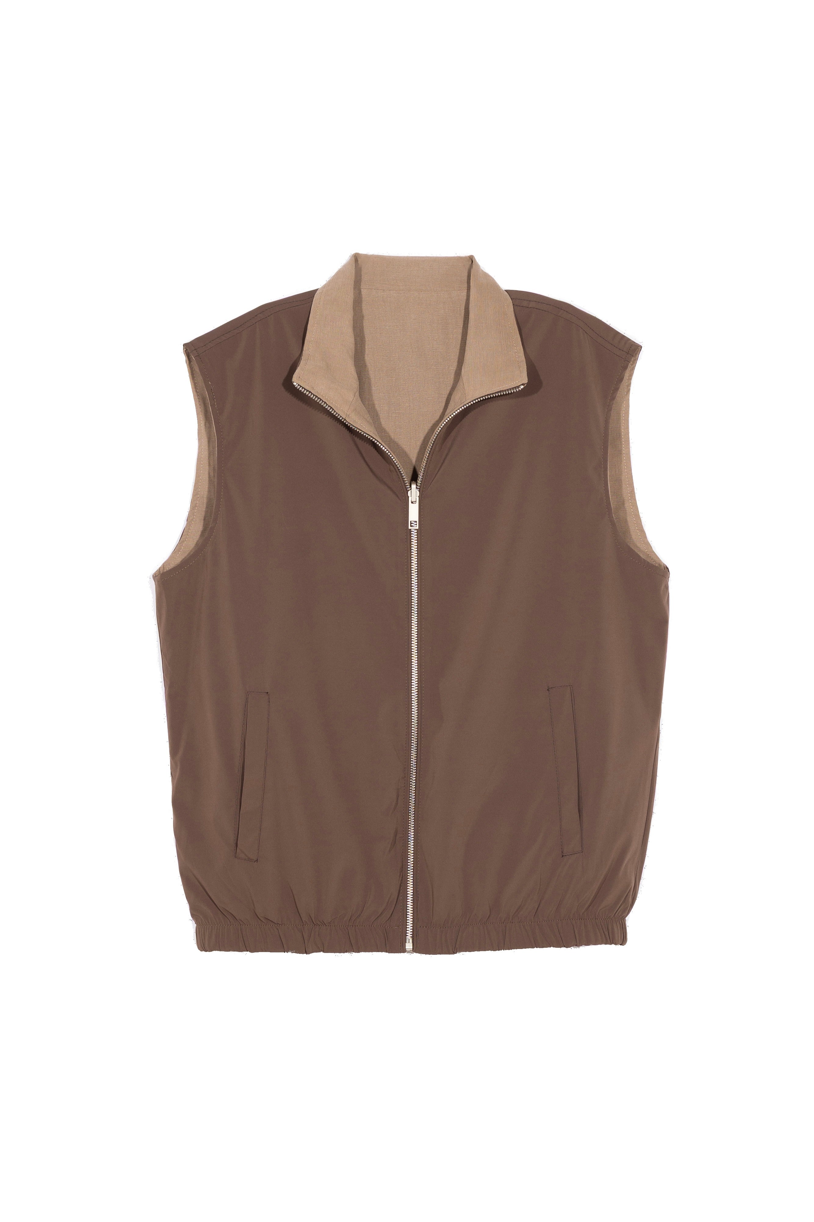 Reversible Tech Gilet Coffee