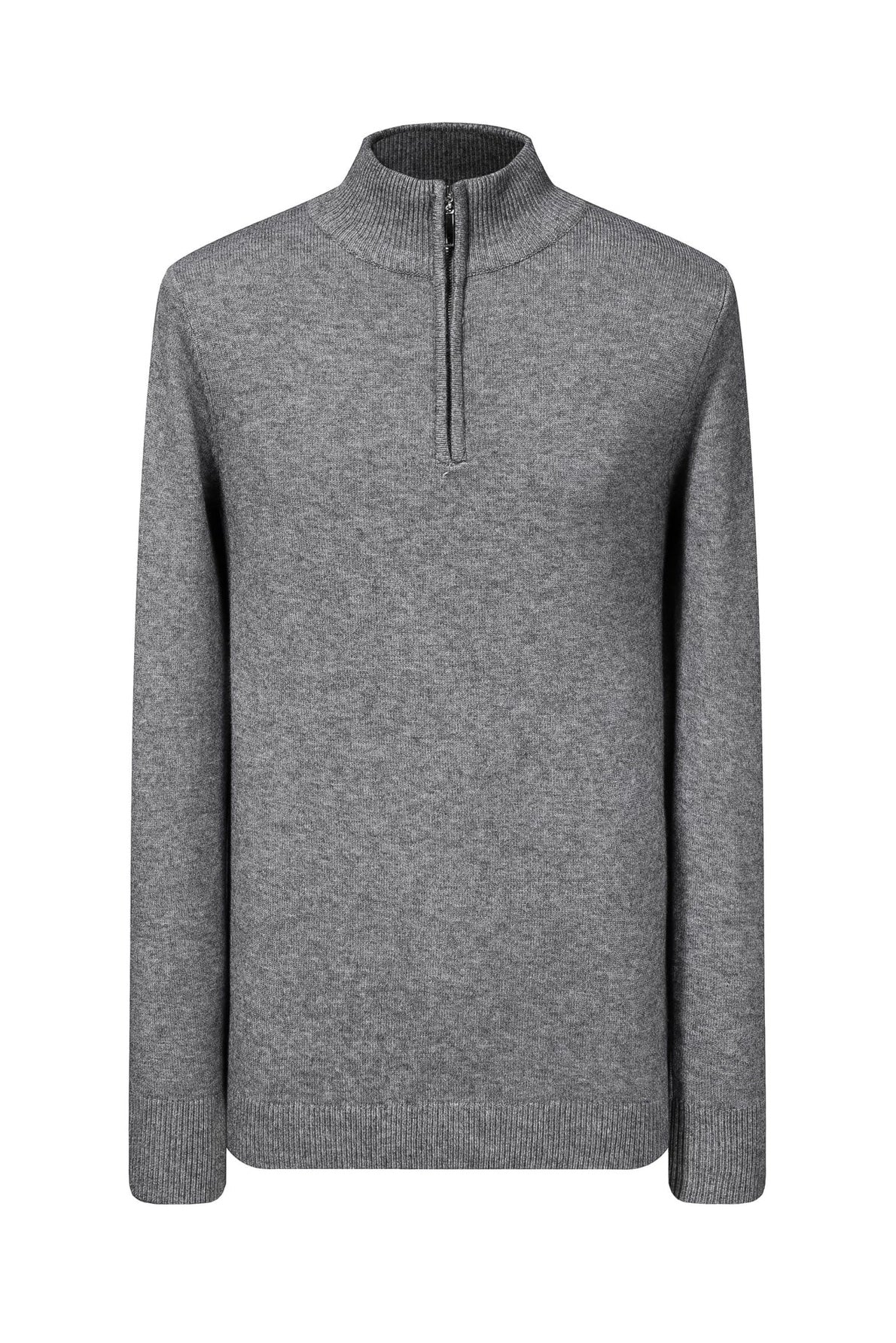 Half-Zip Sweater Fine Grey