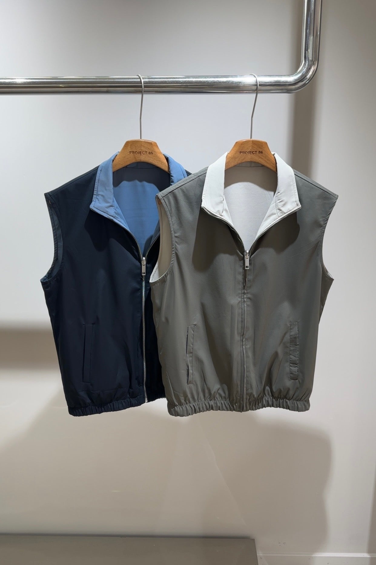 Reversible Bodywarmer Blue/Light Blue